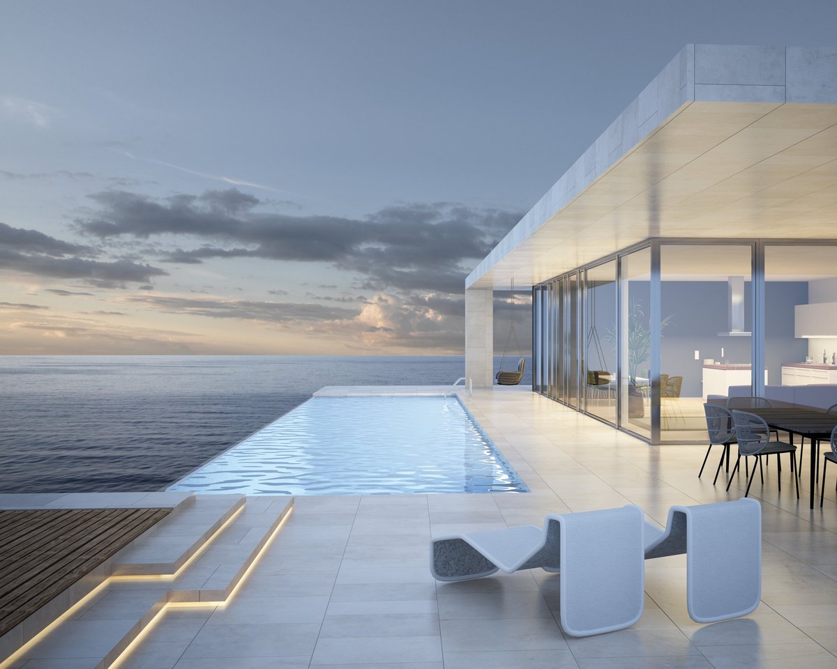 Modern vacation villa with pool in Reunion, Florida